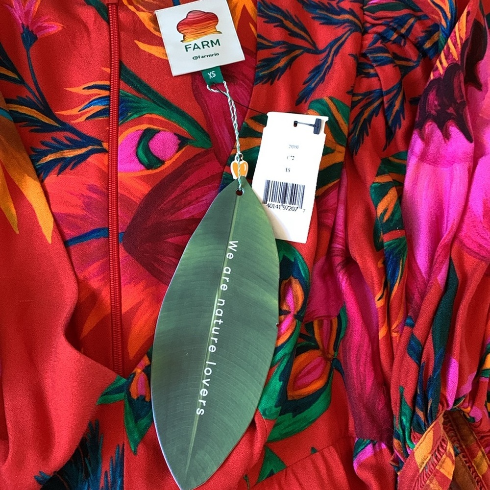 FARM Rio Vibrant Floral Maxi Dress - Red and Pink - Picture 13 of 14